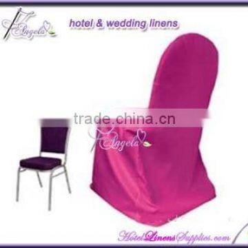 Cheap Banquet Chair Covers for Sale, Fuschia Basic Polyester Chair Covers