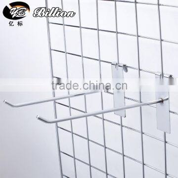 China fashion factory metal display hook metal wire mesh hook for supermaket