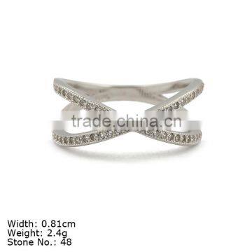 RZA5-002 Silver Ring Rhodium plated mens and women Ring