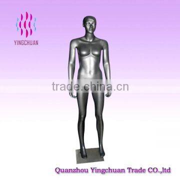 Silver color full body standing woman mannequins