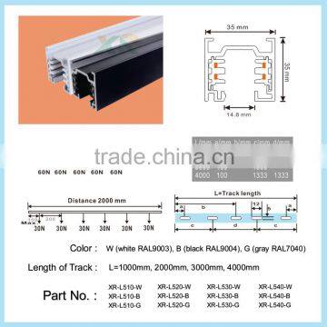 Square 3 circuits 4 Wires LED Track Light Track