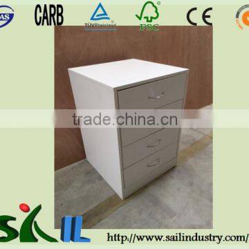 wooden 4 drawer cabinet with handle