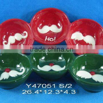 10.4" 3 ceramic plates for X'mas