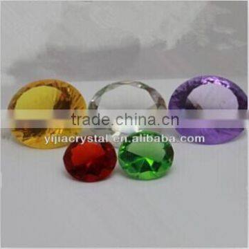 Colored Crystal Glass Diamond Paperweight for Business Gifts