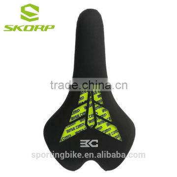 Black Comfortable Leather Gel MTB Bike Seat Cool Bicycle Saddle