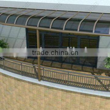 DIY design double Polycarbonate sheet door patio canopy awning for carport