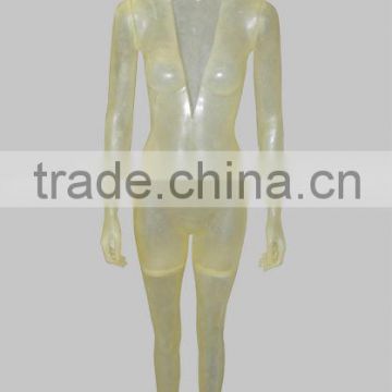 transparent headless female mannequin w/ flexible arms