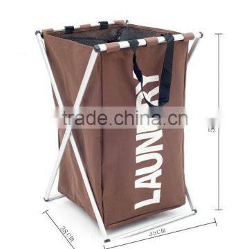 600D Oxford Cloth Portable and Folding Dirty Garment Laundry Basket Closed,3 Compartments Laundry Hamper Quality Choice photo-3