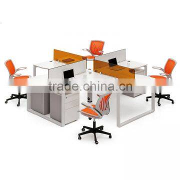 Modern 4 Persons Office Workstation Office Partition