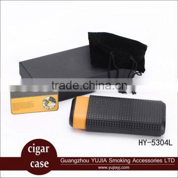 Guangzhou cohiba Leather cigar case cedar wood cigar tube cigar holder