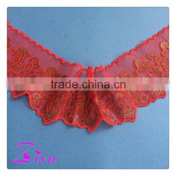 Nantong city used for garments trim net lace fabric