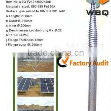 Galvanized Solar Ground Screw Anchor F219*3500*298