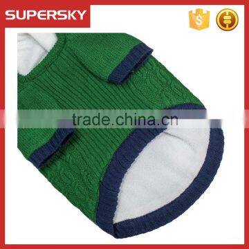 C587 Wholesale Cable Knitted Fleece Hooded Pullover Dog Sweater Custom Knit Dog Sweater Unique Dog Sweaters photo-5