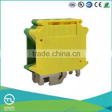 UTL China Products 0.75-35mm Yellow Green Sealed Outer-case Gound Euro Terminal Block 125A