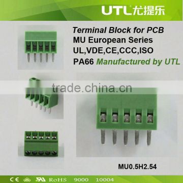 125V 6A 2.54mm Pitch 4-Pin PCB Screw Terminal Block Connector