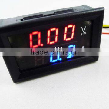 DC 0-100V 0-100A red + blue Volt Amp Voltmeter Ammeter Voltage Current Meter