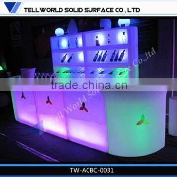 Elegant cambered solid surface professional TW bar counter price