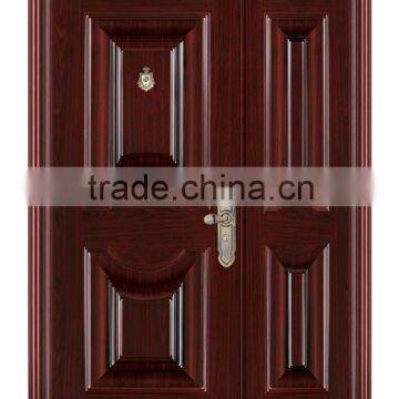 Best Double Leaf Steel Door Price, Wrought Iron Double Leaf Door for Apartment