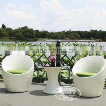 Cafeteria rattan furniture round glass table chairs bar set YPS029