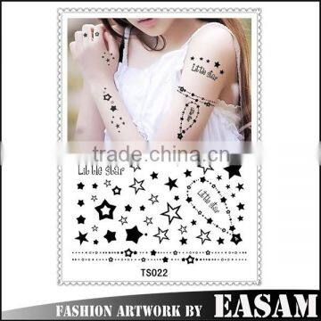 Beautiful star body tattoo stickers/waterproof temporary tattoo