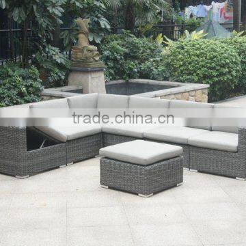 Rattan adjustable sofa set wicker sectional sofa