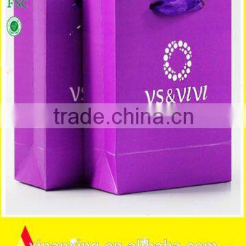 120g Purple Paper Bag with Customized Logo