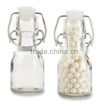 Mini Glass Favor Bottle with Swing Top for wine