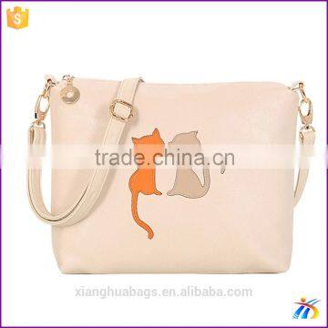 Cute cat messenger bag leather messenger bags for women