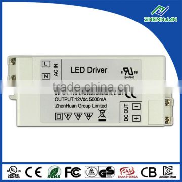 ZF120A-1205000 Power Supply 12V 5000mA DC LED Driver For LED Light