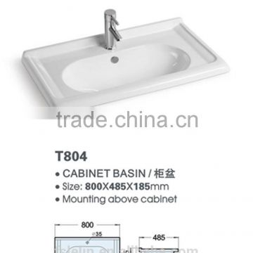 LELIN L80cm ceramic cabinet basin bathroom vanities top bathroom basin sink of LT-056