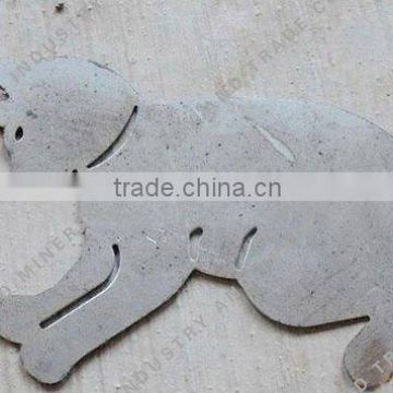 Garden metal laser carve cat decoration