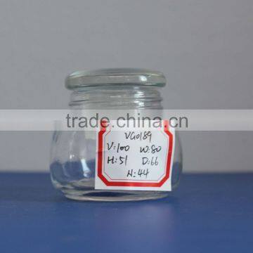 SMALL GLASS JARS WITH METAL LID