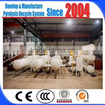 Continuous used rubber recycling to oil machine