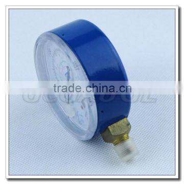 High Quality Steel Case Brass Internal Refrigeration Freon Pressure Meter