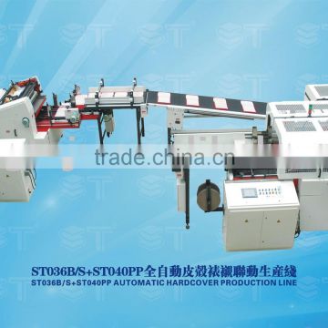 ST036S + ST040PP Automatic cover making machine and case gluing machine