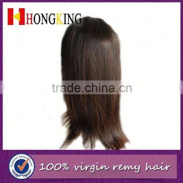 Unprocessed Human Hair Lace Front Wig With Bangs Made In China photo-2
