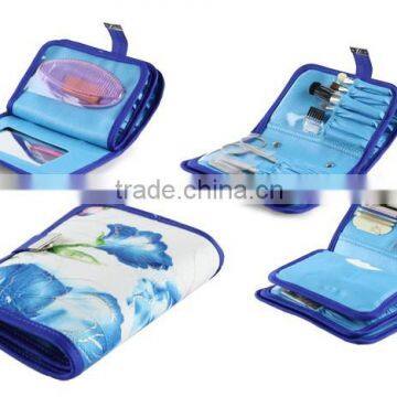 multifunctional wallets with various personal care tools: sewing kits, manicure kits, makeup brushes, comb and mirror