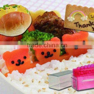 japanese kitchen tool utensil bento tool fish flower heart wave chick bear baran (separation) trimmer