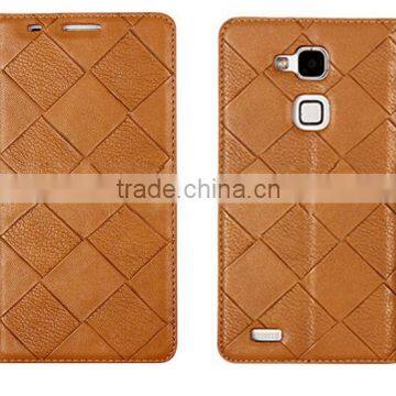 Woven Pouch PU Leather case for Huawei Mate 7