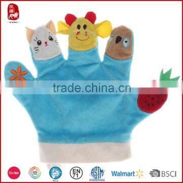 Wholesale customized Velvet Finger Animal hand Puppet Play Learn Story Toy