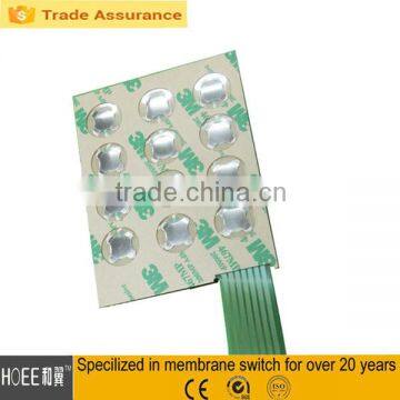 Custom 0.6-1mm metal snap dome keypad button plastic material membrane switch keyboard products