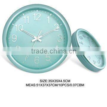 Plastic Wall Clock for Home Decoration and Promotion