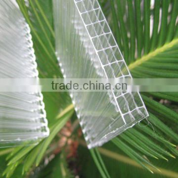 Clear polycarbonate hollow sheet for greenhouse and sound proof made in China