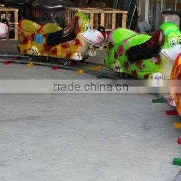 Attractions! Outdoor dog animal amusement mini coaster equipment kids games g scale electric train set children ride bullet toy