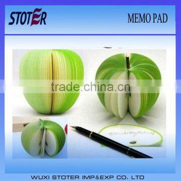 3D fruit shape memo pad/note pad