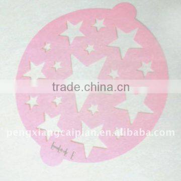 plastic cake decoration stencil with 2 designs/template