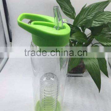 plastic fruit infusion water bottle,