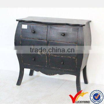 console black wooden cabinet with drawers