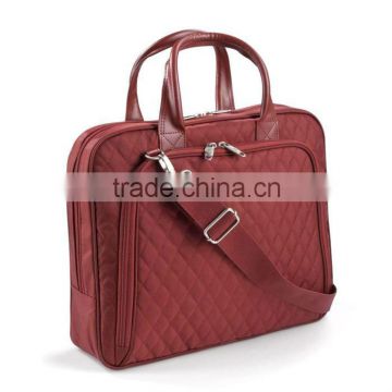 Quilted nylon women laptop bag