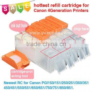 Refillable ink cartridge with chip for Canon MG6350, PGI550 CLI551